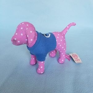 Victoria's Secret PINK Blue Peace Shirt Dog Plush